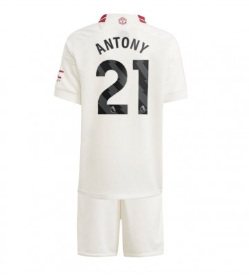 Maillot de foot Manchester United Antony #21 Troisième enfant 2023-24 Manches Courte (+ pantalon court)